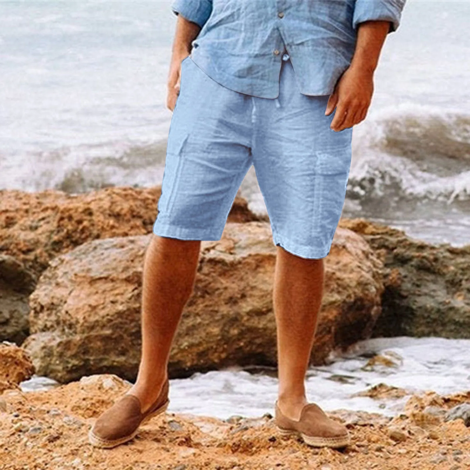 Men's Casual Vacation Beach Hawaiian Cotton Linen