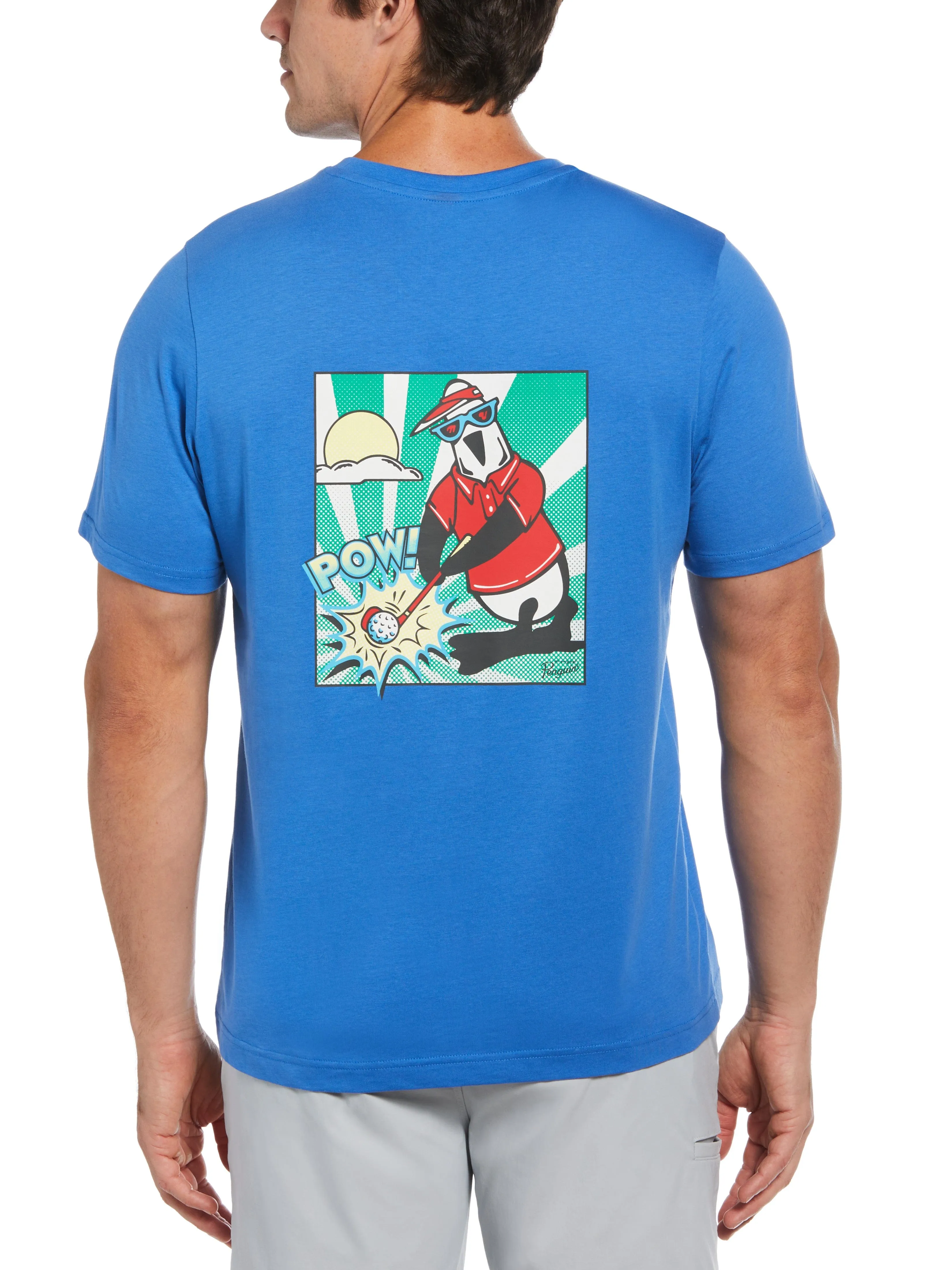 Men's Comic Pete Graphic Print Crew Neck Golf Tee