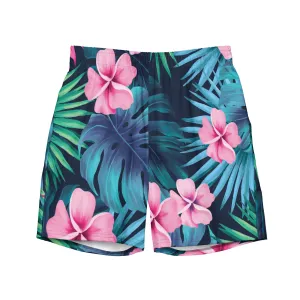 Men's Floral Print Swim Trunks