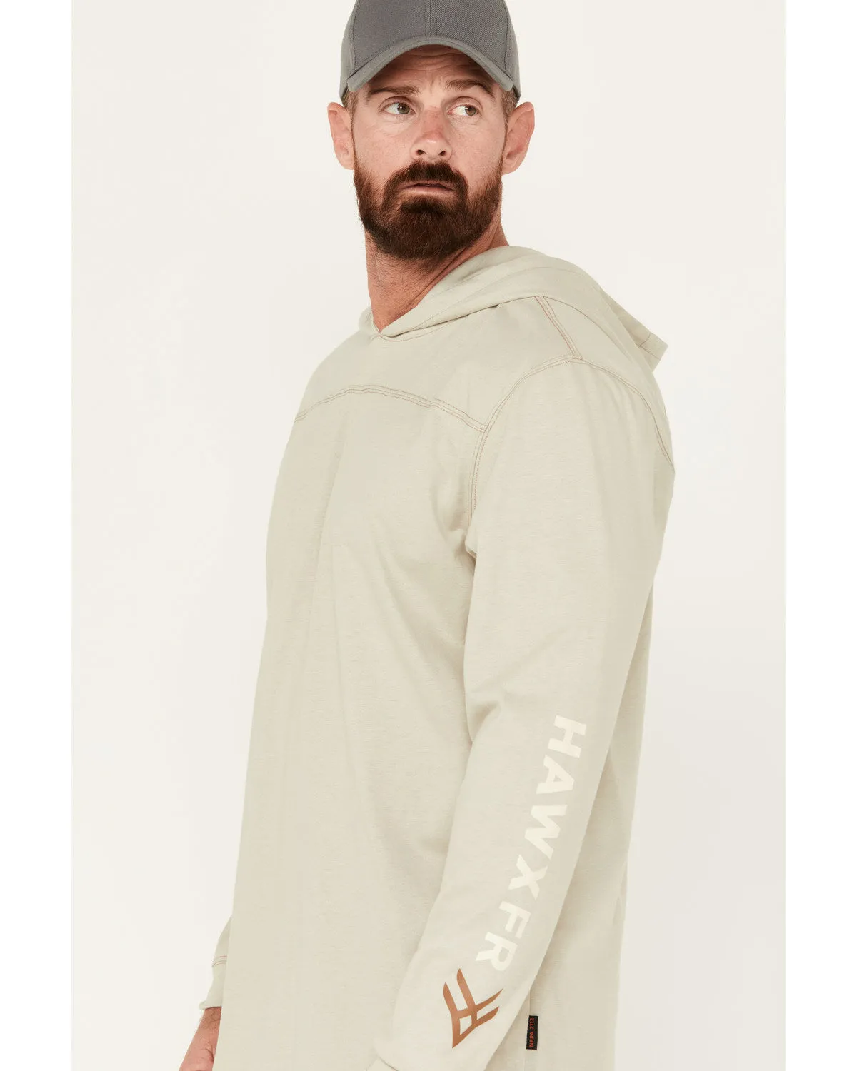 Men's FR Logo Hooded Long Sleeve Shirt