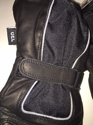 MEN'S GENUINE LEATHER WATERPROOF GUANTLET REFLECTIVE PIPING GLOVES COW SKIN NEW