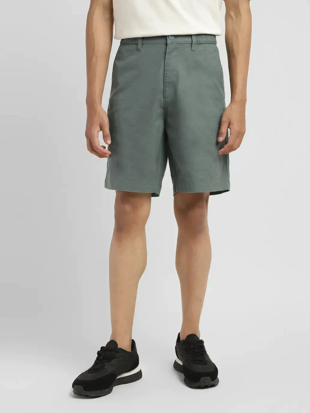 Men's Green Regular Fit Shorts