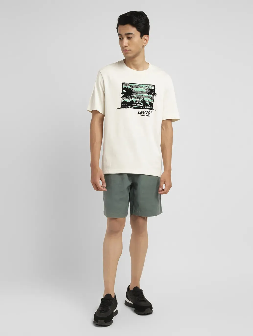 Men's Green Regular Fit Shorts
