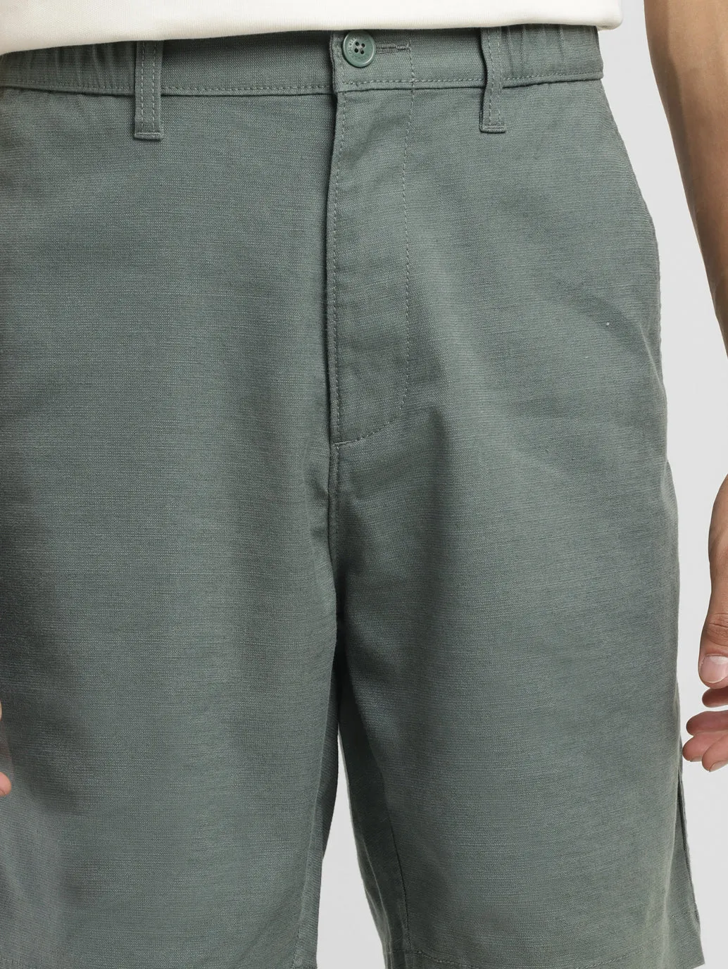 Men's Green Regular Fit Shorts