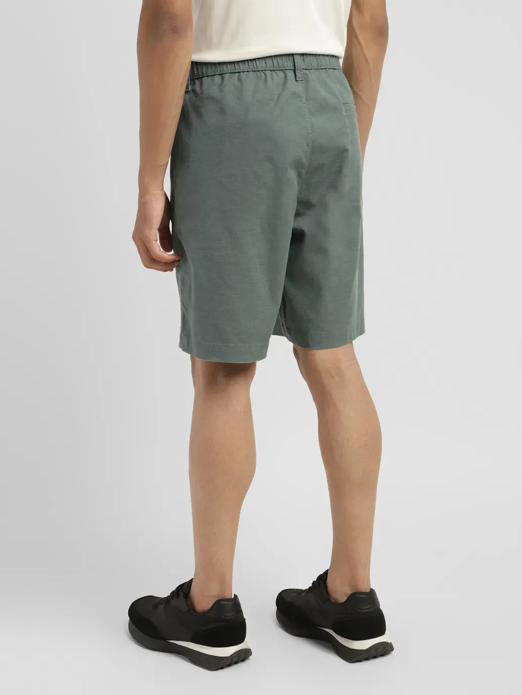 Men's Green Regular Fit Shorts