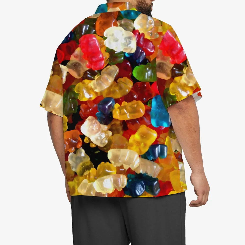 Men's Gummy Bear Casual Fashion Short Sleeve Shirt 2307101282