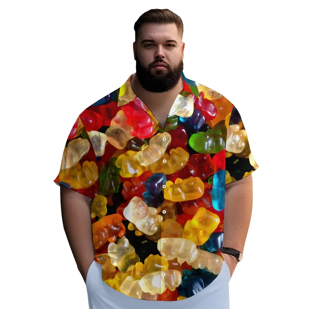 Men's Gummy Bear Casual Fashion Short Sleeve Shirt 2307101282