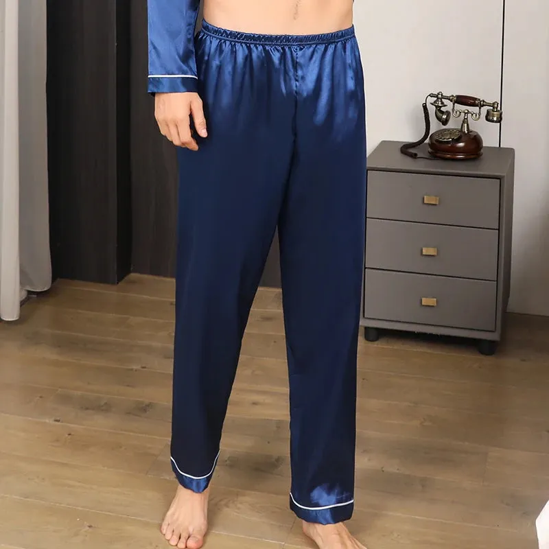 Men's Ice Silk Sleeping Pants Summer Large Casual Comfortable Loose Breathable
