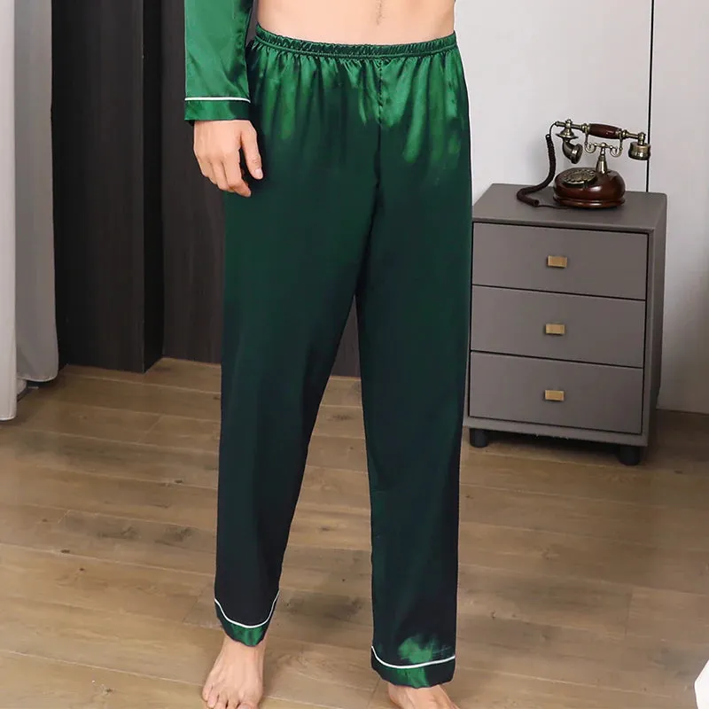 Men's Ice Silk Sleeping Pants Summer Large Casual Comfortable Loose Breathable