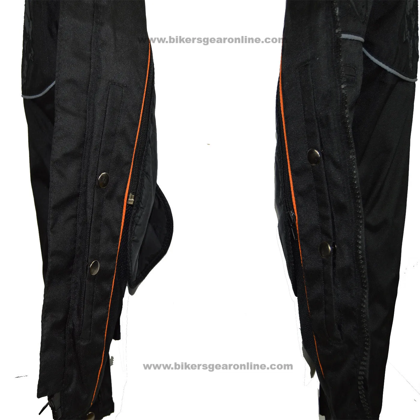 Men's Motorcycle Reflective Skull Textile jacket with 2 Gun pockets inside