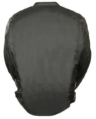 MEN'S MOTORCYCLE SWAT TEXTILE RACER JACKET WITH SINGLE PANEL & 2 GUN POCKETS