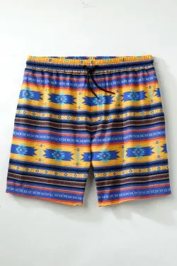 MENS MULTI AZTEC CINCH SWIM TRUNKS