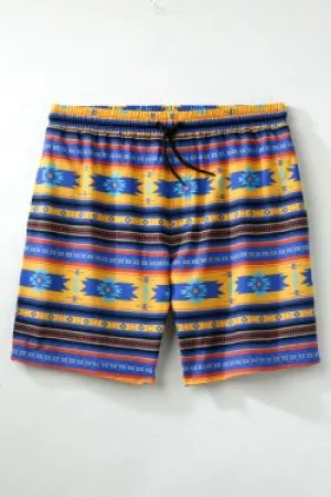 MENS MULTI AZTEC CINCH SWIM TRUNKS
