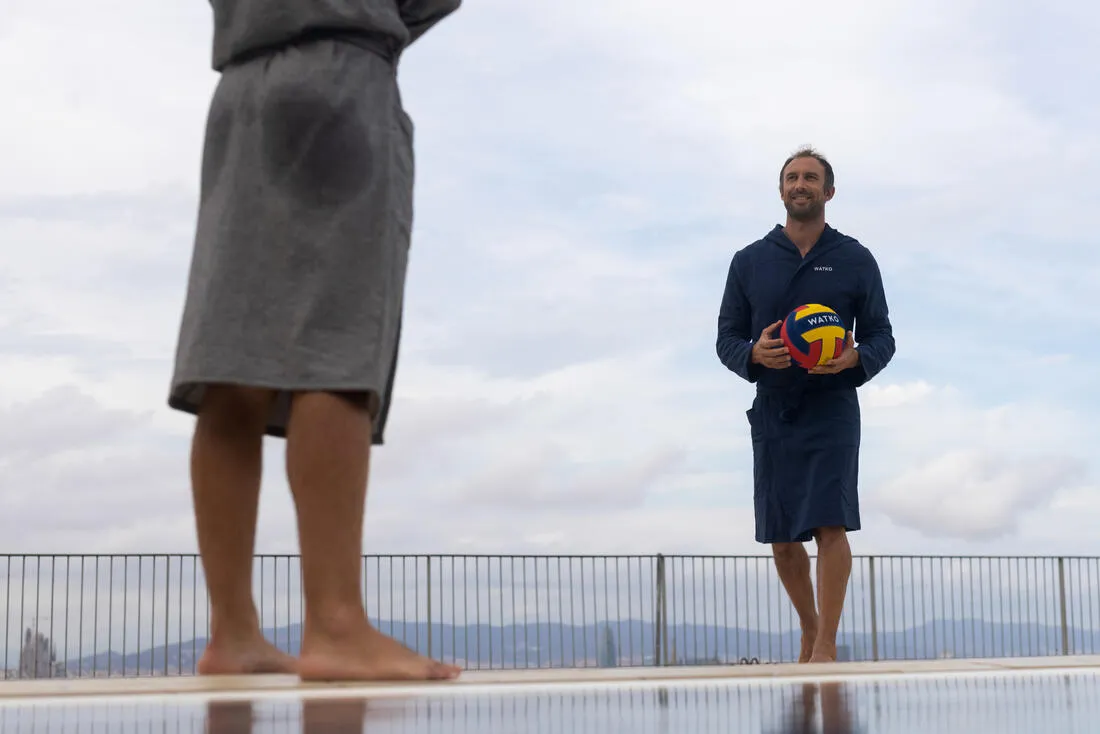 Men's organic cotton pool bathrobe