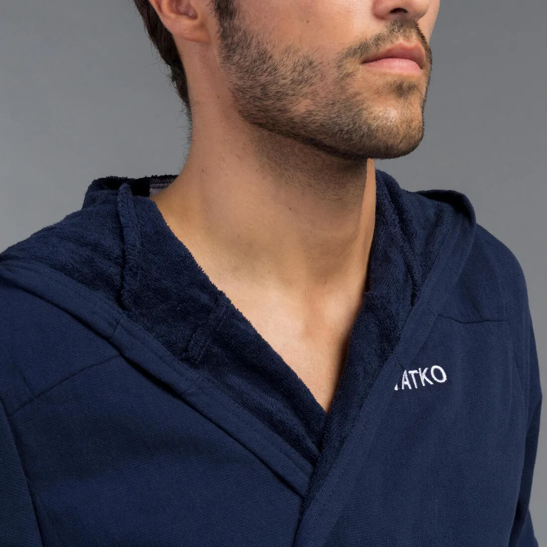 Men's organic cotton pool bathrobe