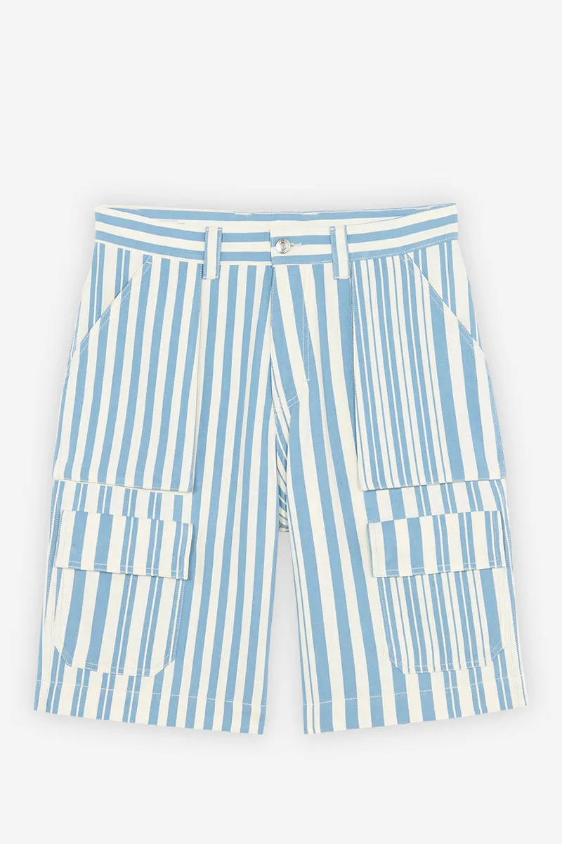 MEN'S OUTDOOR BERMUDA SKY BLUE STRIPES