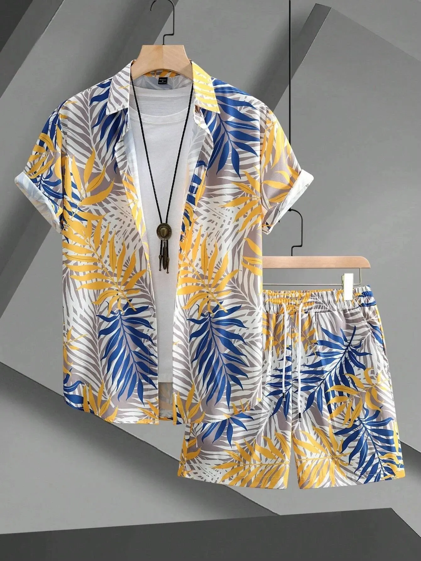Men's Paisley Scarf Print Outfit