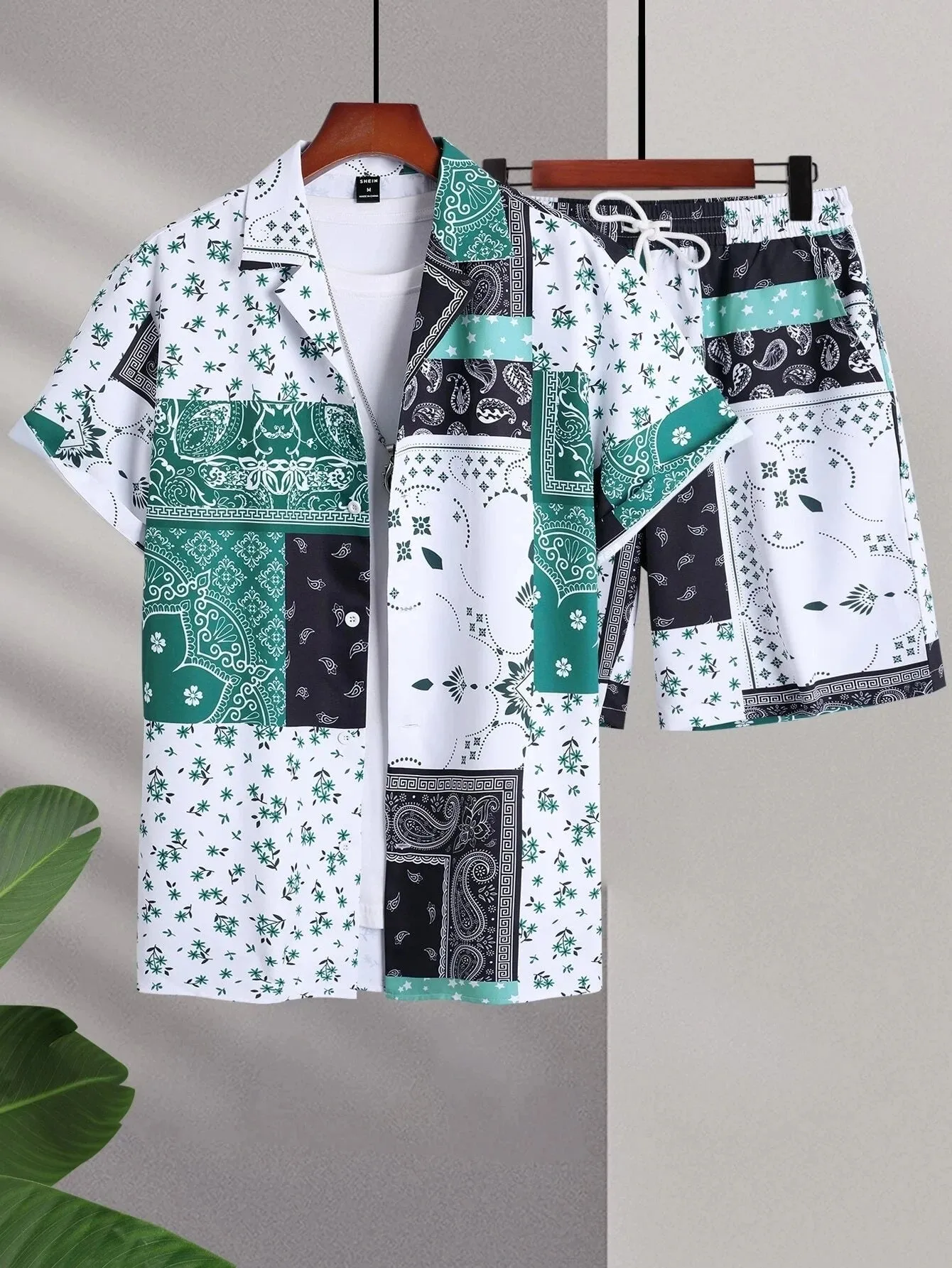 Men's Paisley Scarf Print Outfit