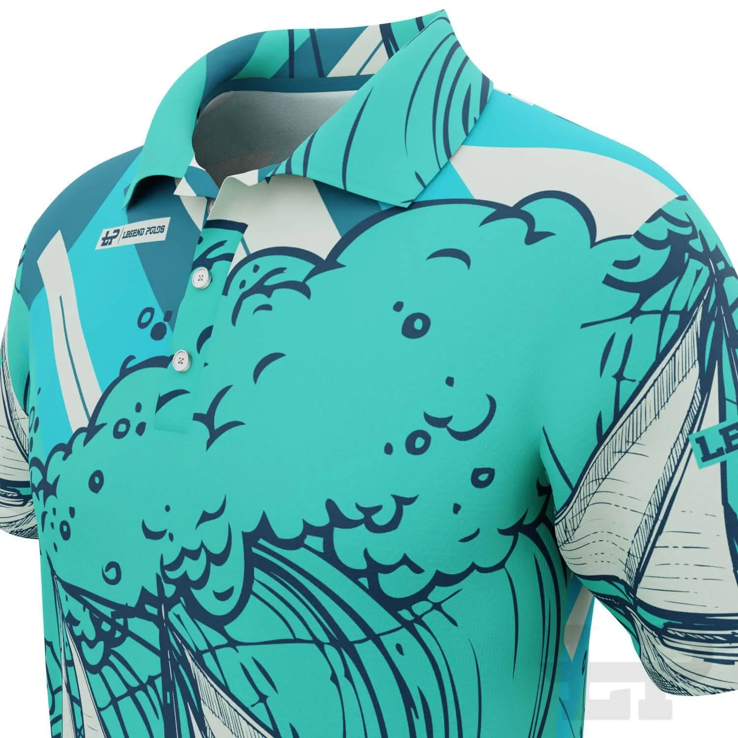 Men's Rolling Seas Short Sleeve Sailing Shirt