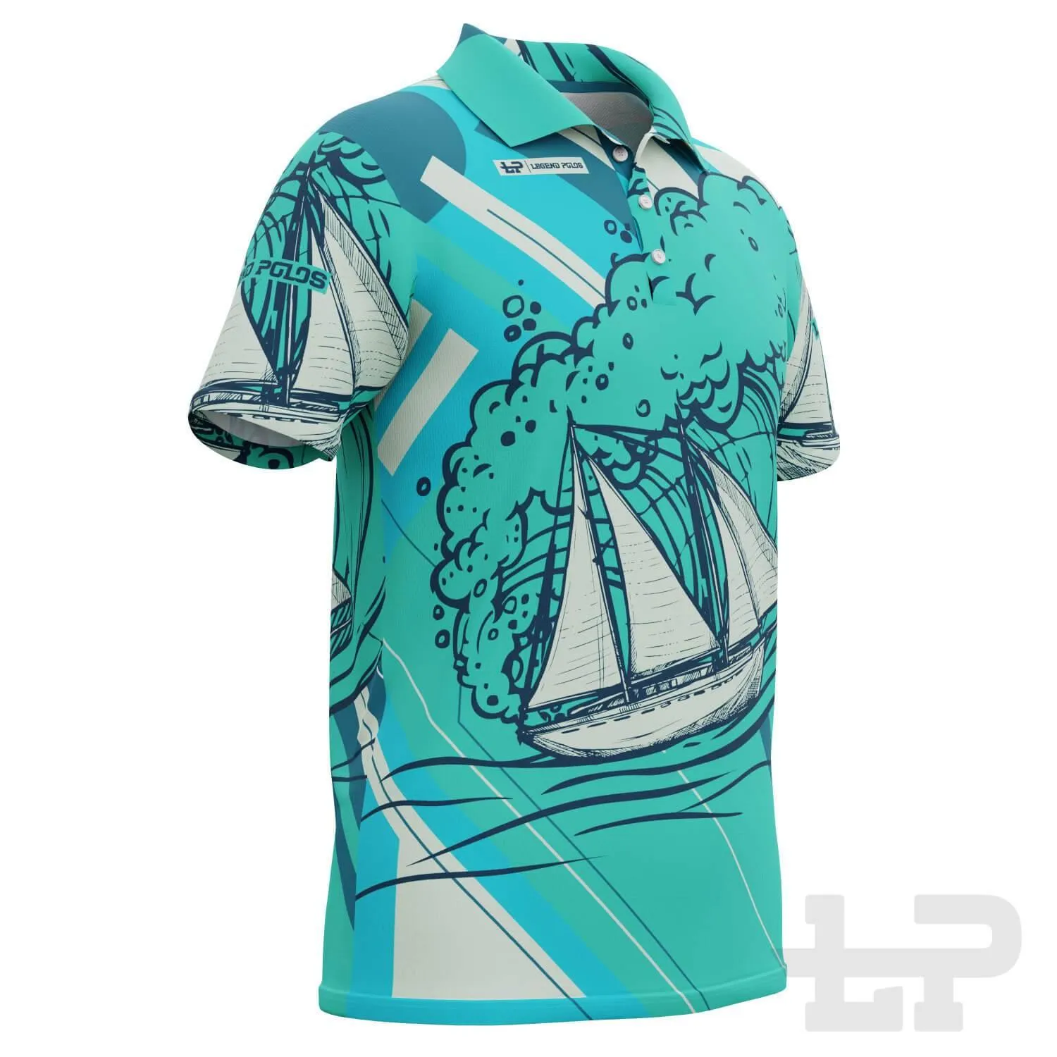 Men's Rolling Seas Short Sleeve Sailing Shirt