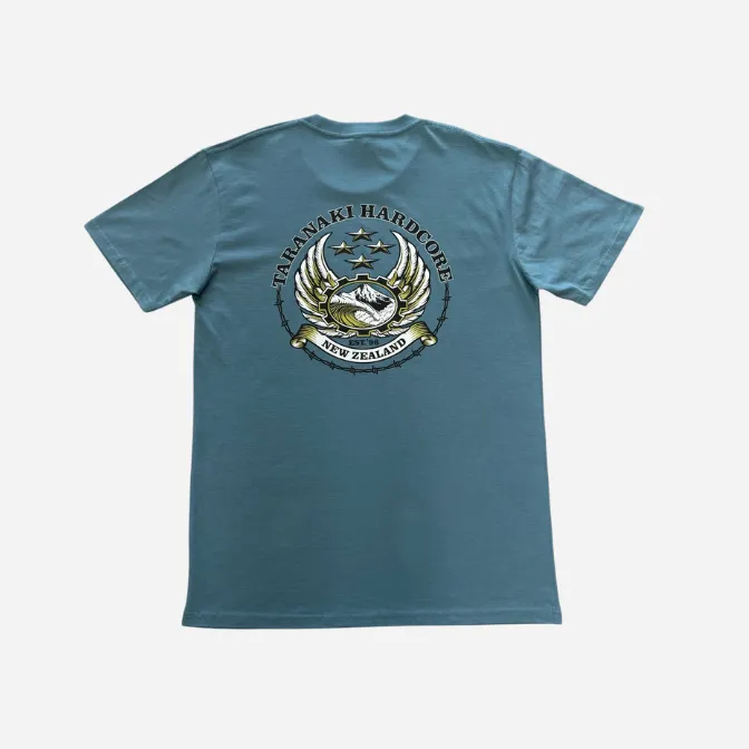 Mens Sailor Print T-Shirt - Slate Blue