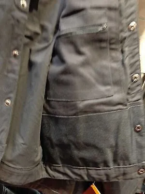 MEN'S SON OF ANARCHY BLK DENIM MOTORCYCLE VEST SHOULDER HOLSTER DESIGN