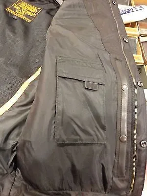 MEN'S SON OF ANARCHY LEATHER MOTORCYCLE VEST 2 GUN POCKETS INSIDE PREMIUM