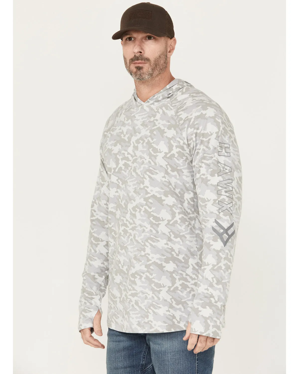 Men's Sundown Camo Print Hooded Work Shirt