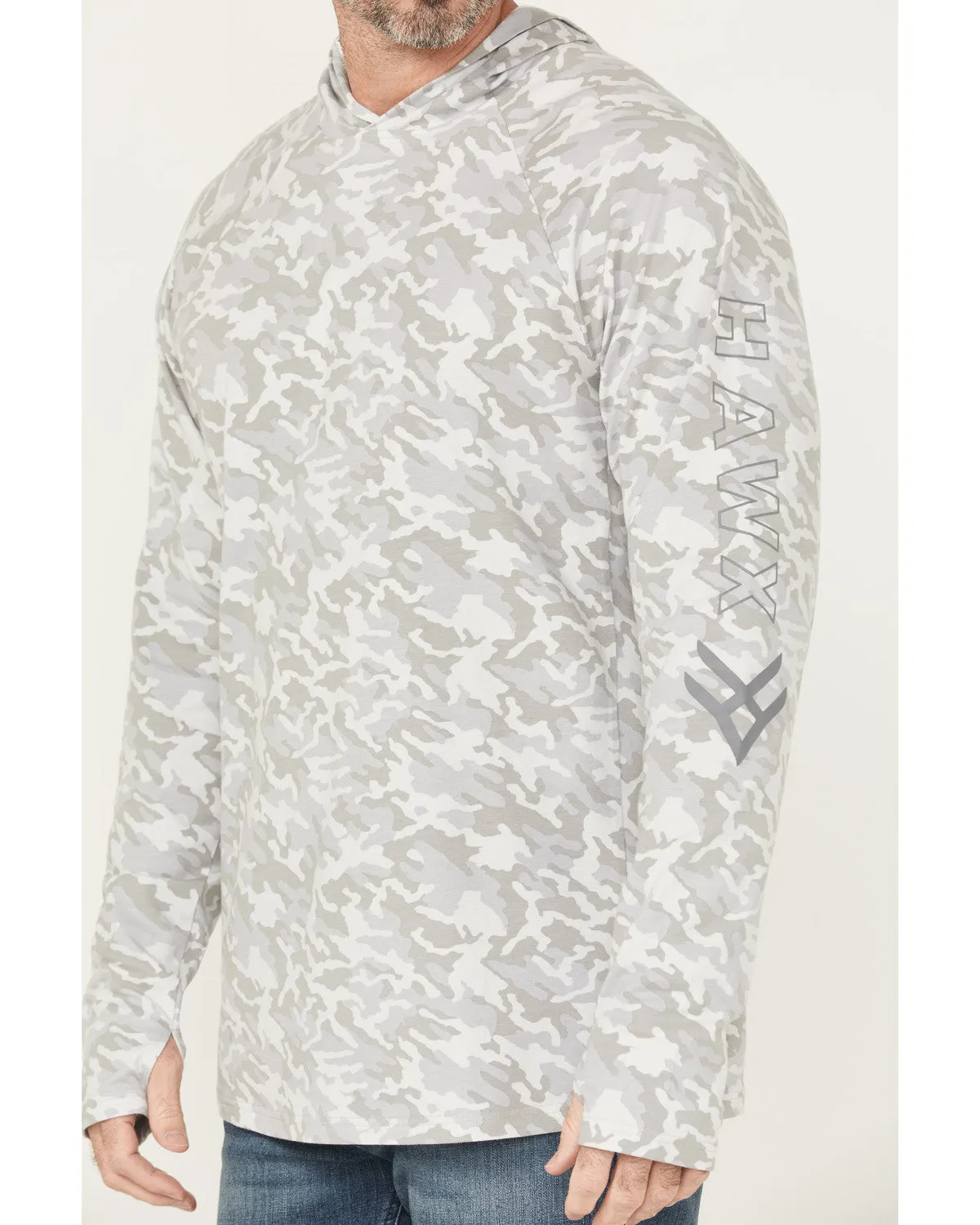 Men's Sundown Camo Print Hooded Work Shirt
