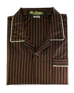 Mens Wedding Nightdress - Striped Design Nightwear By Hy-Brow Plus High Classic