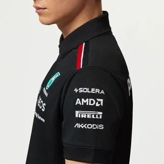 Mercedes AMG Petronas F1 Team Official Merchandise 2023 Team Driver Polo Shirt-Black