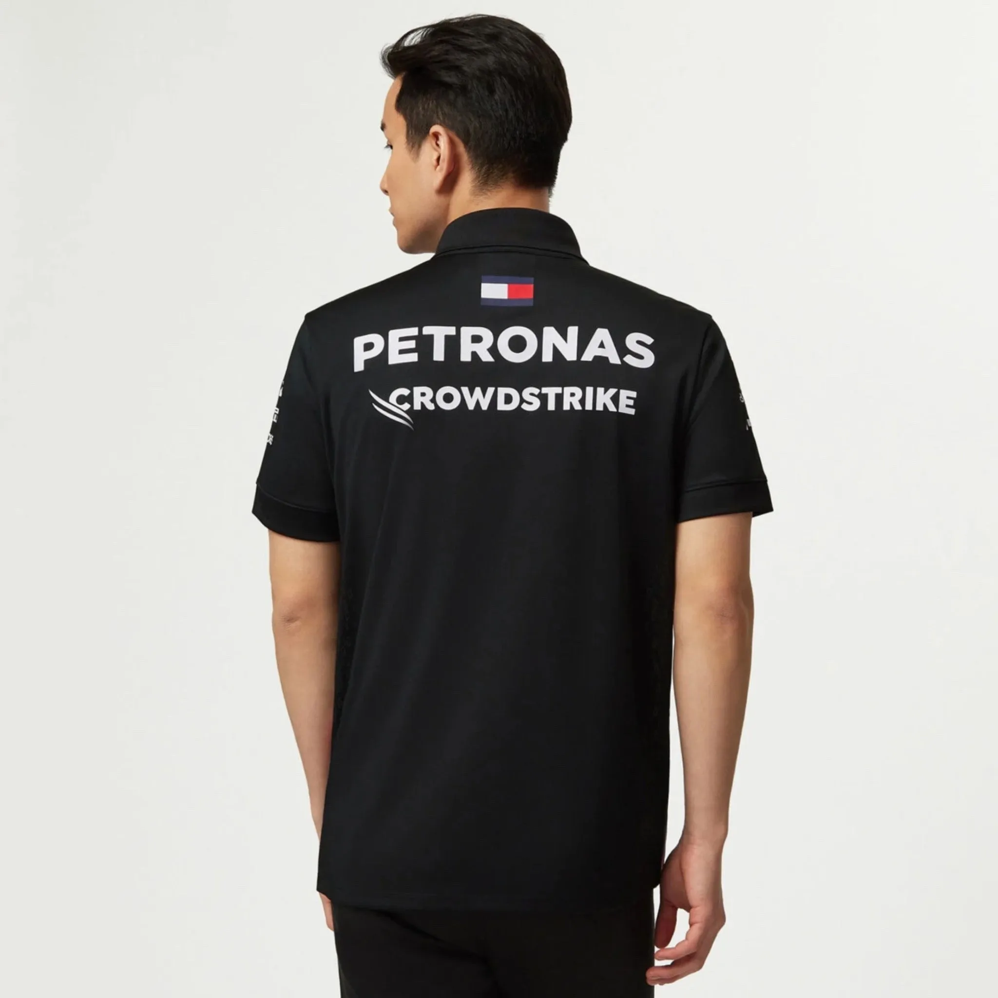 Mercedes AMG Petronas F1 Team Official Merchandise 2023 Team Driver Polo Shirt-Black
