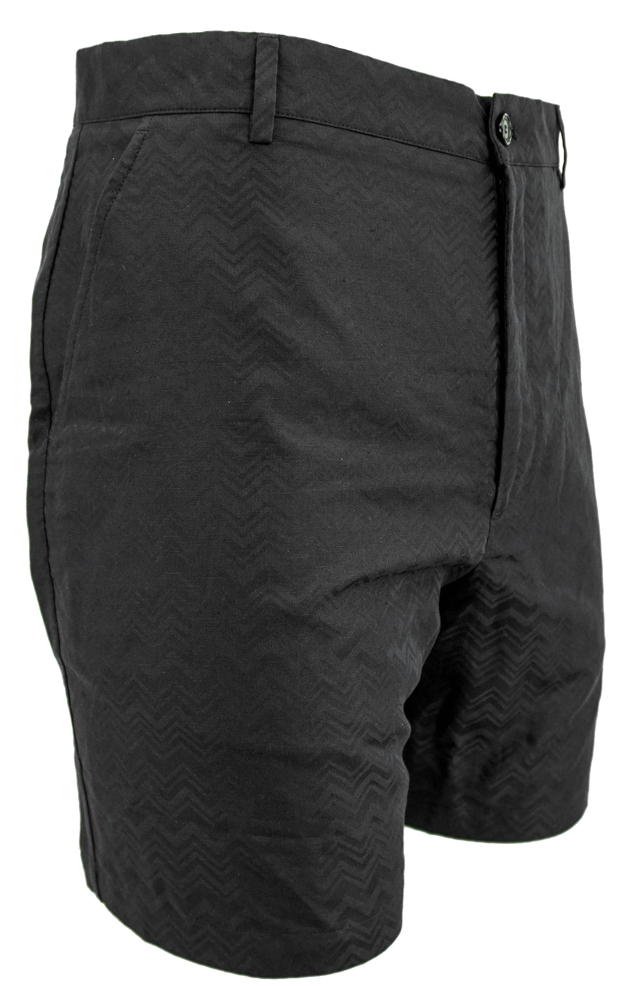 Missoni Tonal Chevron Print Shorts in Navy
