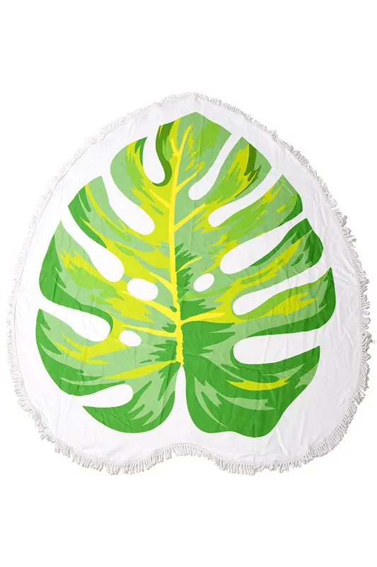 Monstera Leap Shape Beach Towel