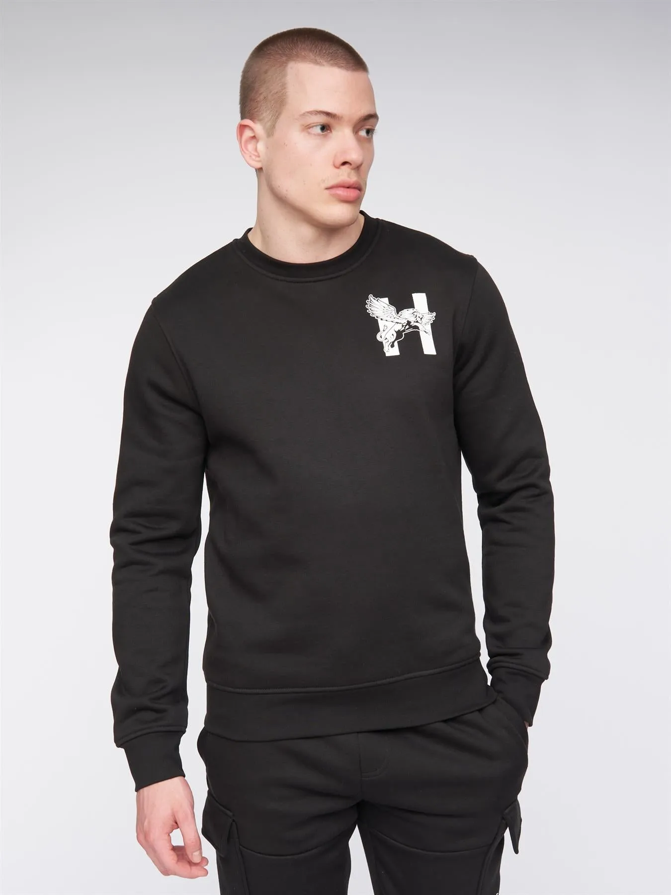 Morehen Crew Sweat Black