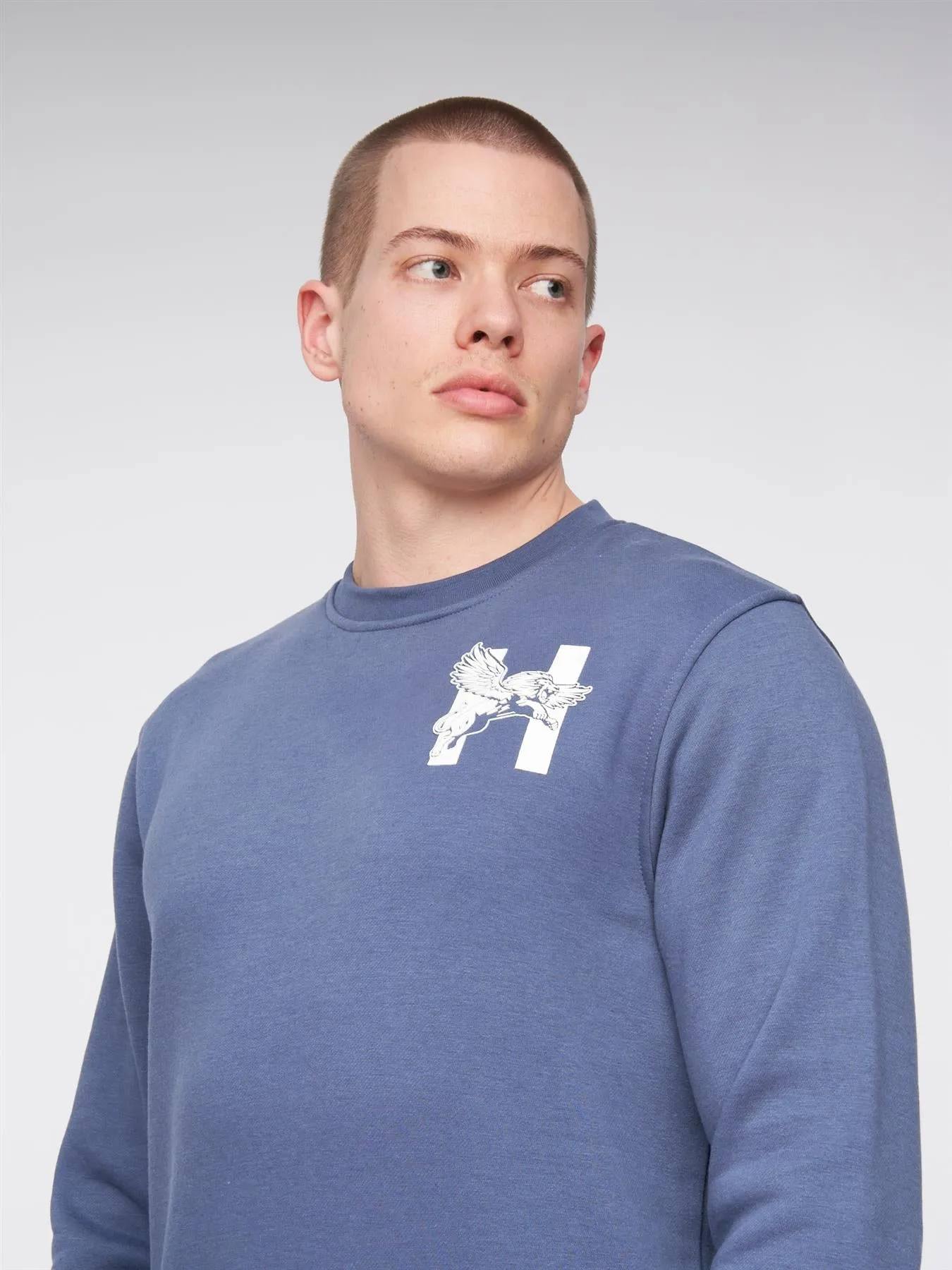 Morehen Crew Sweat Deep Blue