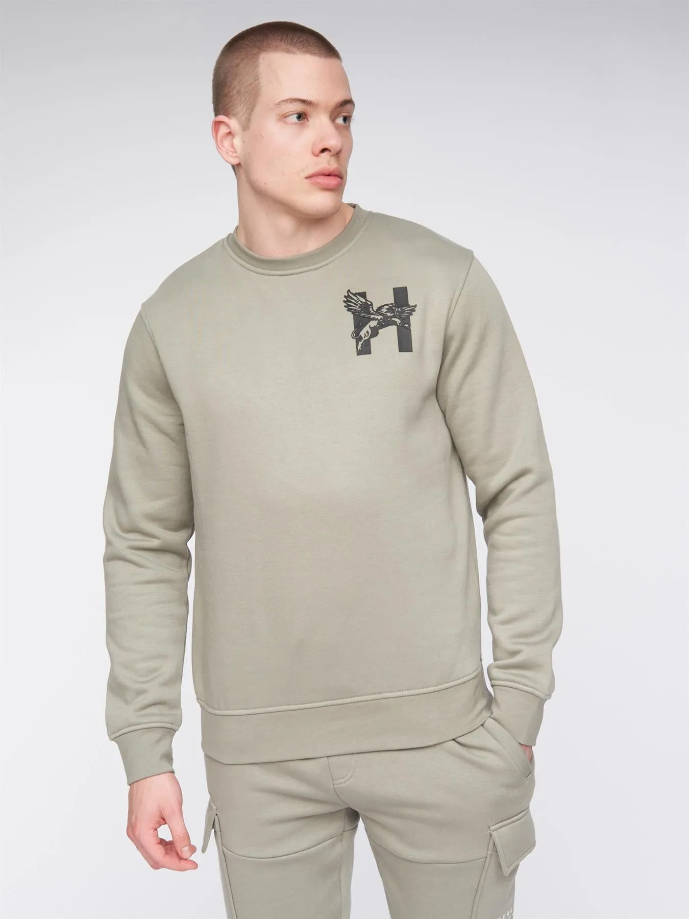 Morehen Crew Sweat Dusty Olive