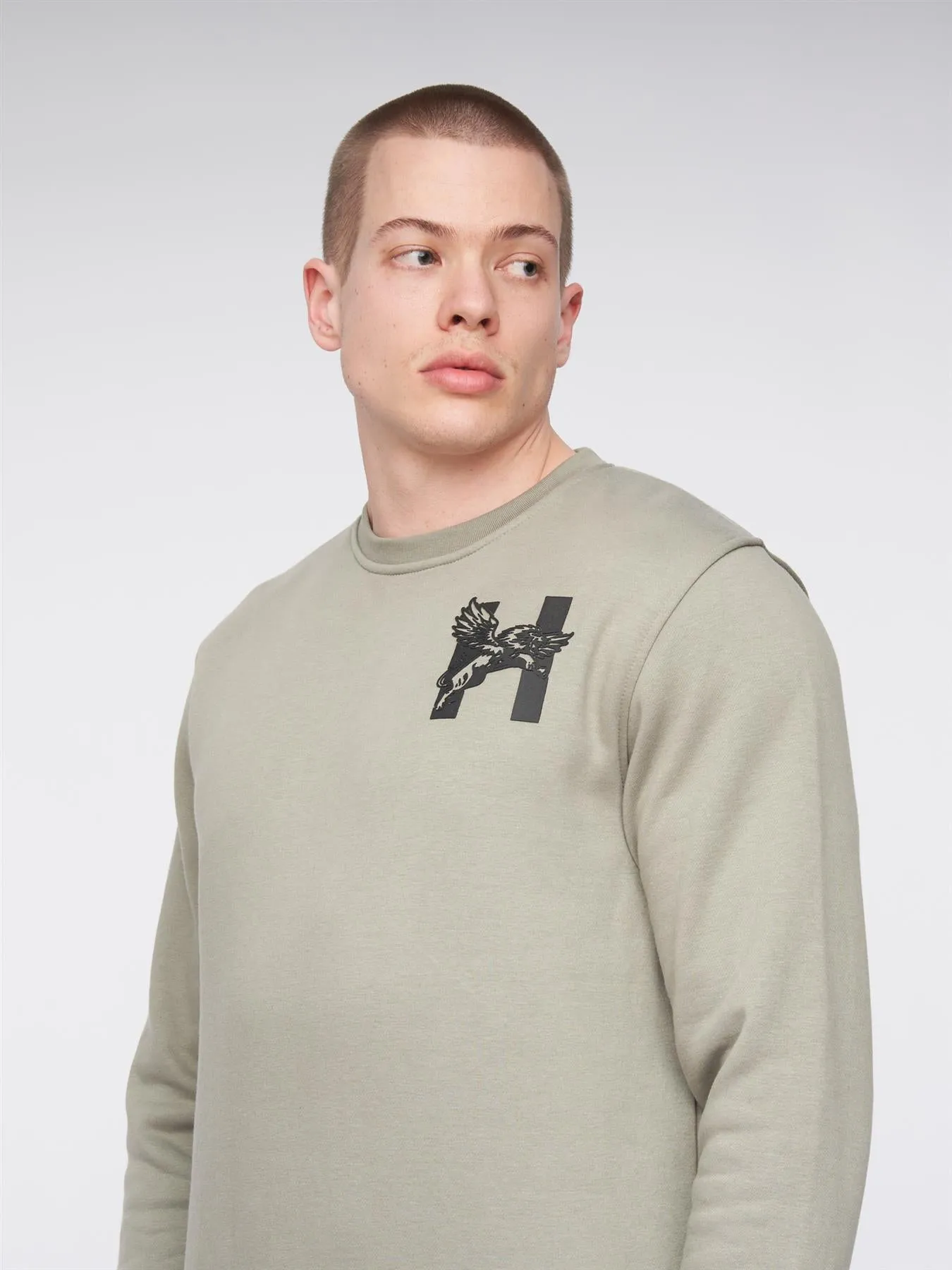 Morehen Crew Sweat Dusty Olive