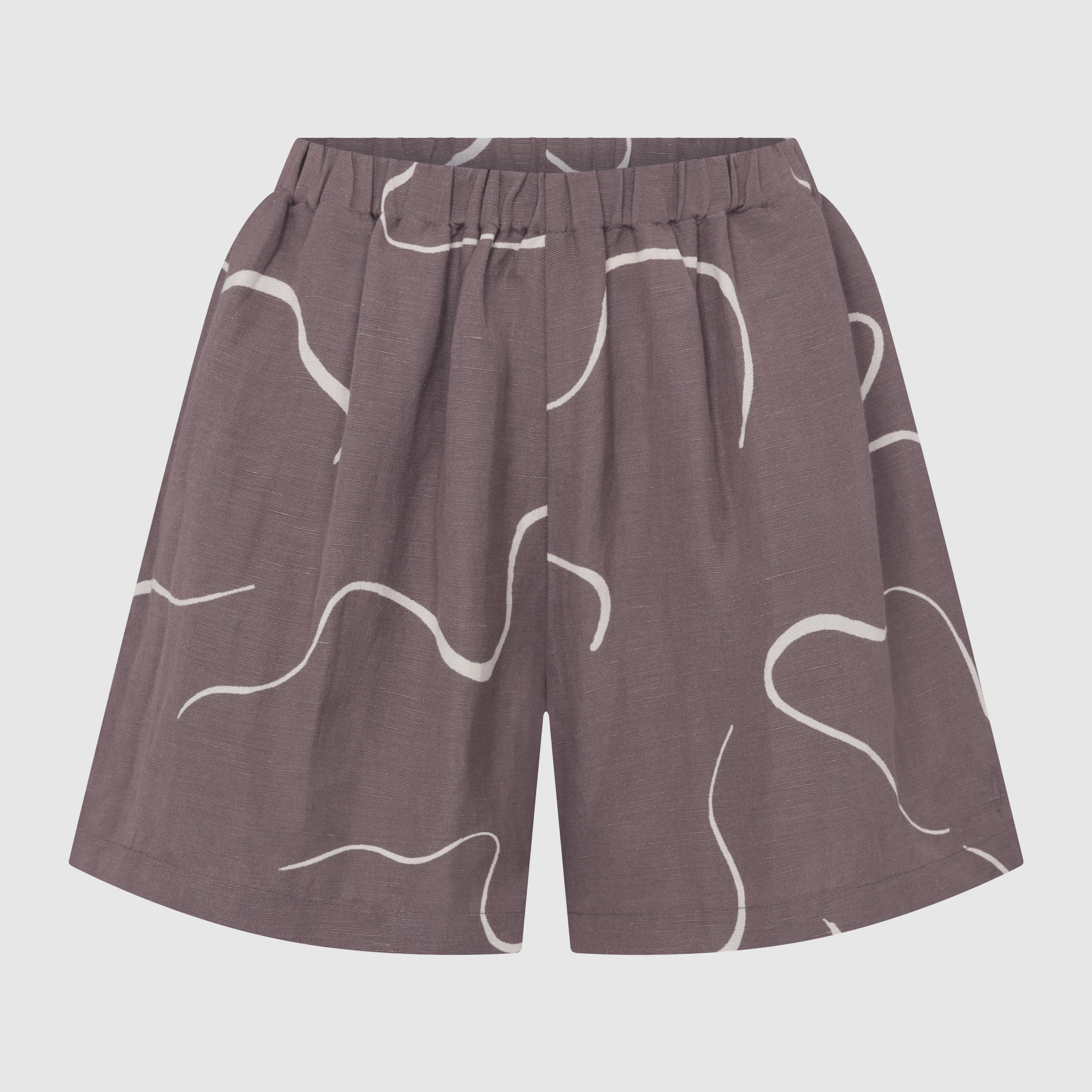 MOVEMENT PRINT LINEN SHORTS - MALT
