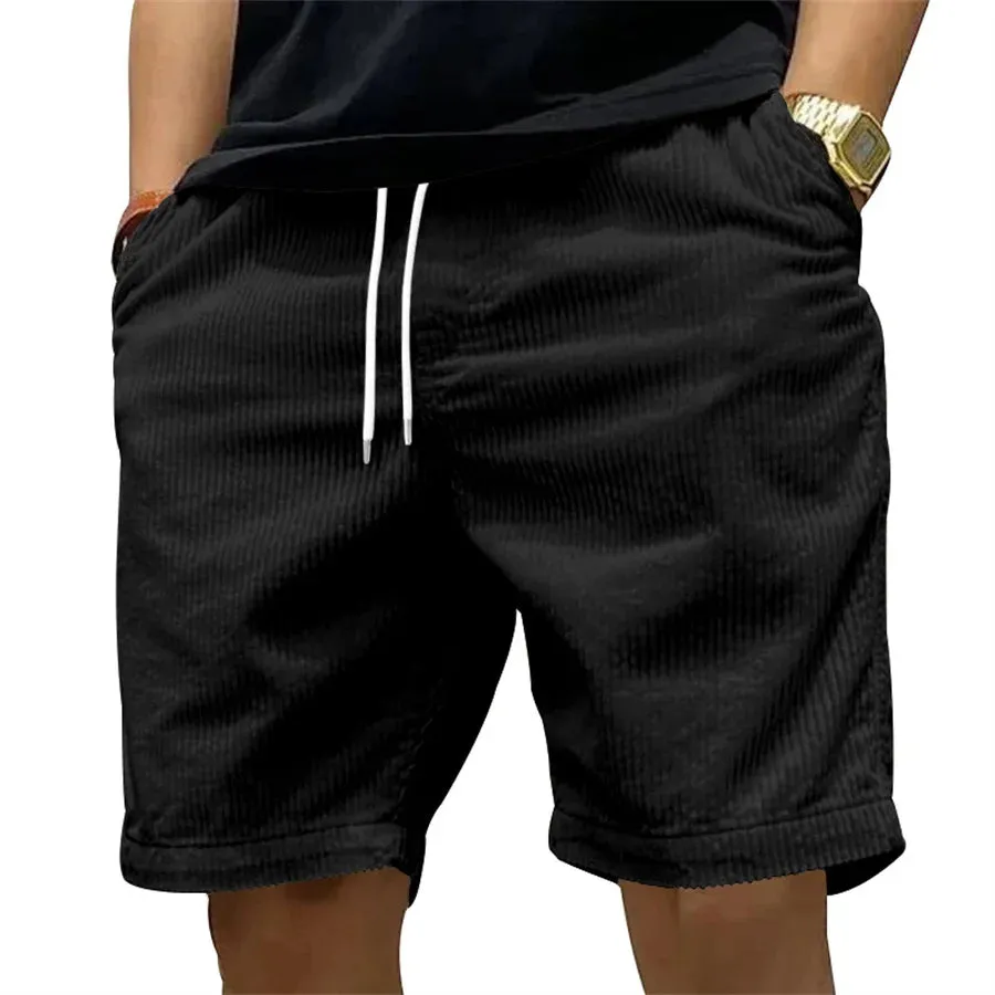 New 2025 Men Casual Corduroy Beach Shorts
