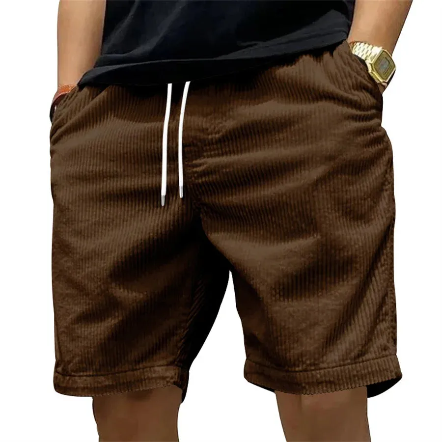 New 2025 Men Casual Corduroy Beach Shorts