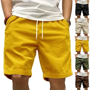 New 2025 Men Casual Corduroy Beach Shorts