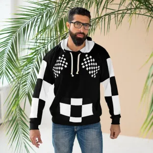 Nipsey Hussle " To Be Continued " Marathon Flag Unisex Hoodie (black/checkered pocket) Unisex Pullover Hoodie