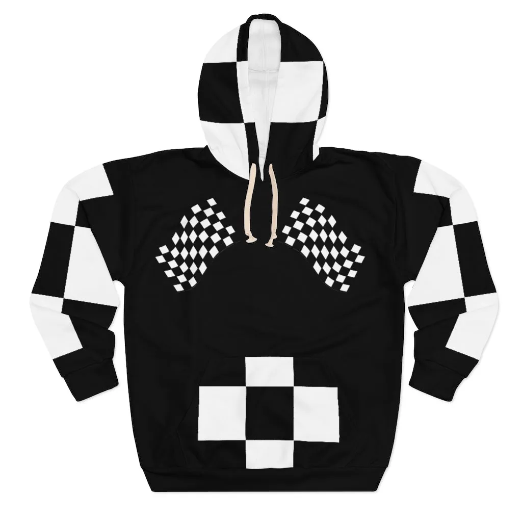 Nipsey Hussle " To Be Continued " Marathon Flag Unisex Hoodie (black/checkered pocket) Unisex Pullover Hoodie
