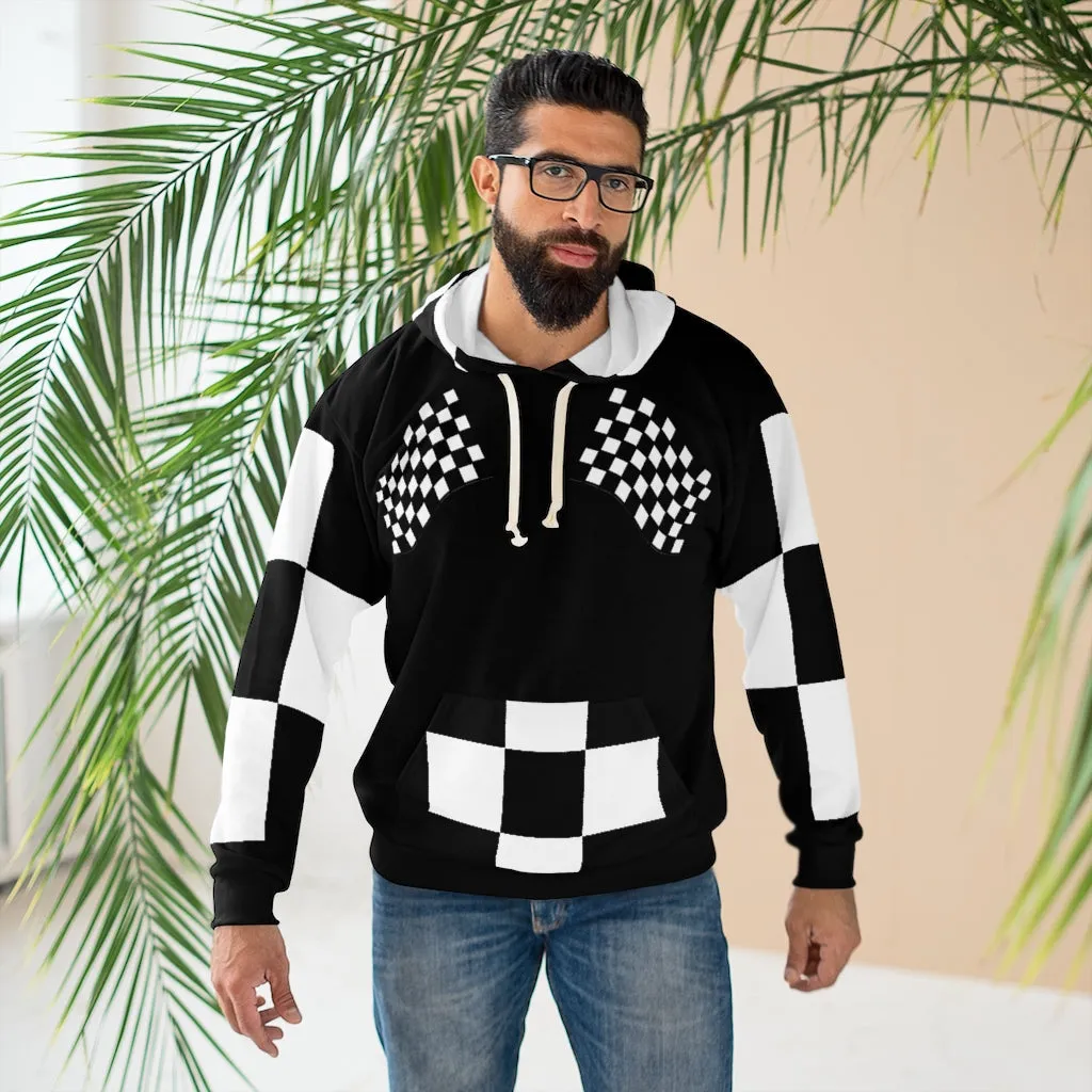 Nipsey Hussle " To Be Continued " Marathon Flag Unisex Hoodie (black/checkered pocket) Unisex Pullover Hoodie