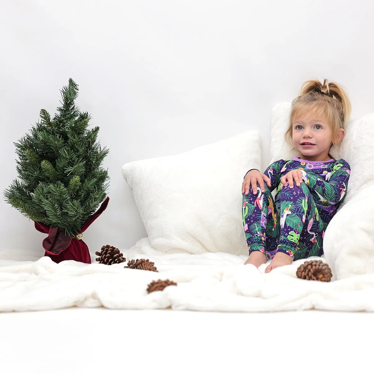 Olivia's Ornaments Long Sleeve Henley Pajama Set