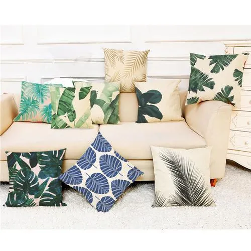 Palm Leaves Throw Pillow