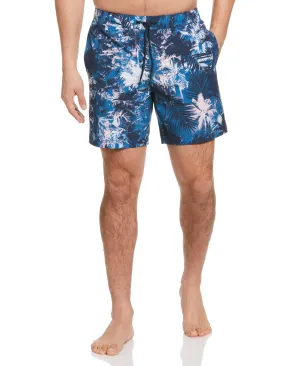 Palm Print 7" Swim Short