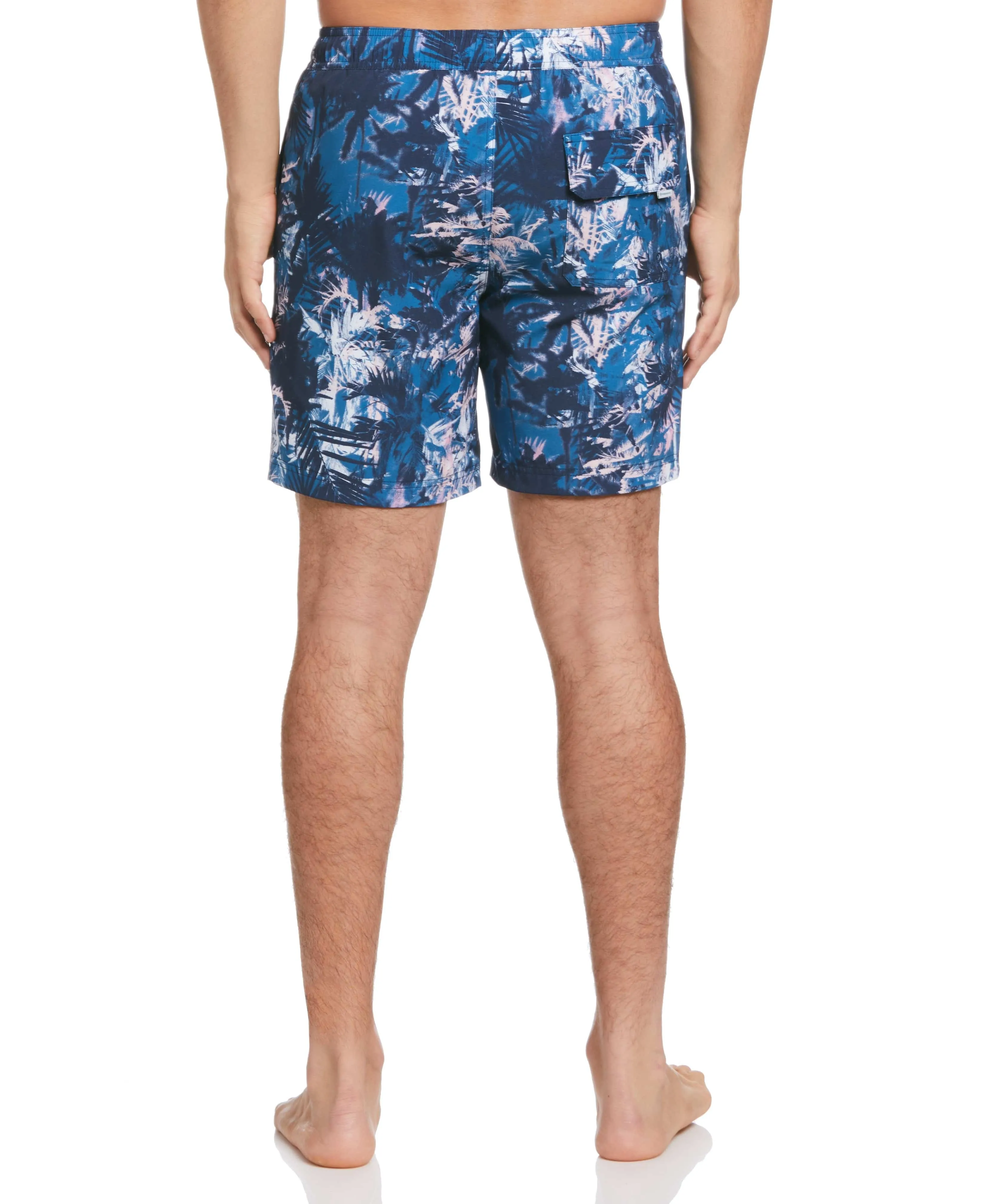 Palm Print 7" Swim Short