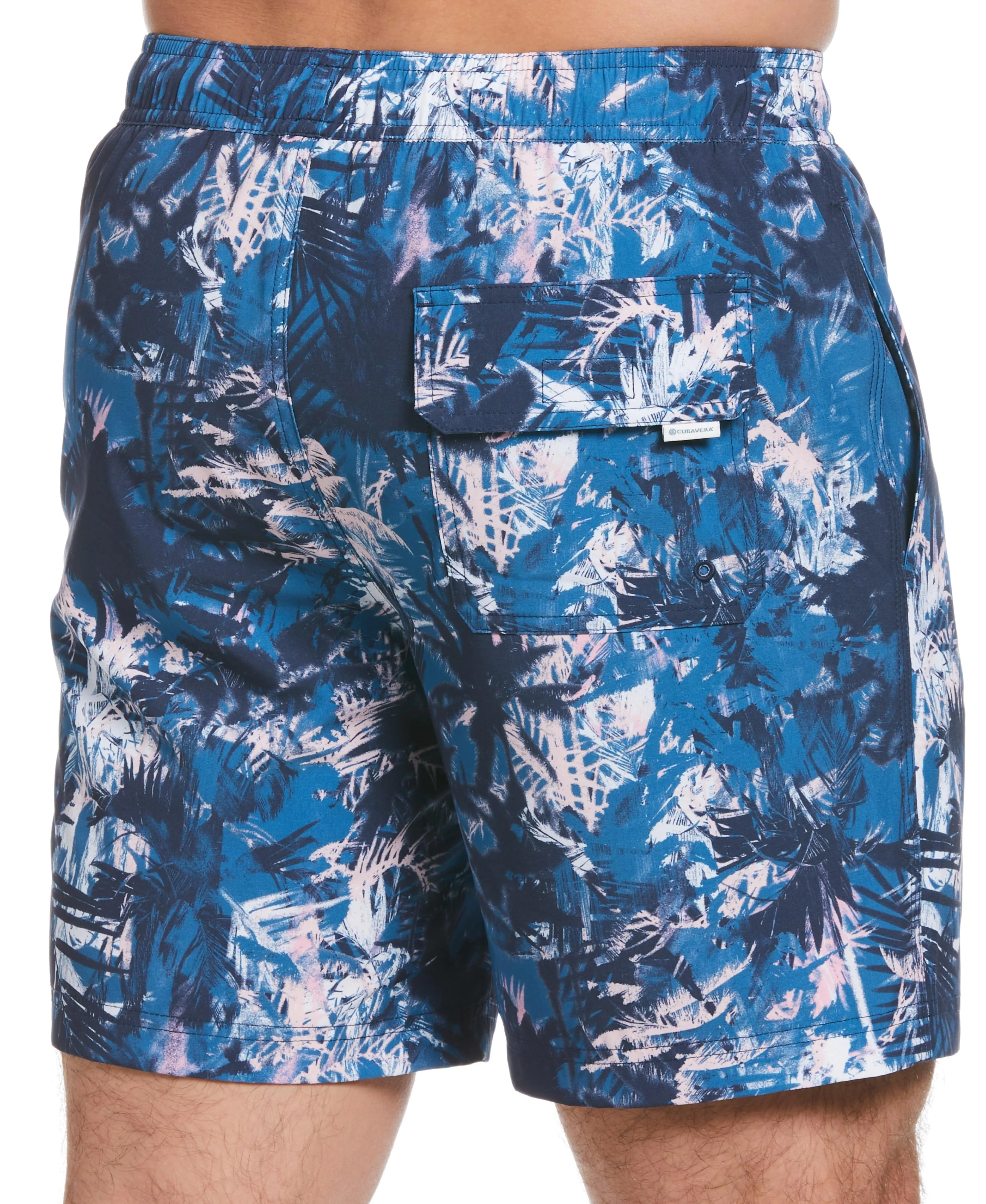 Palm Print 7" Swim Short